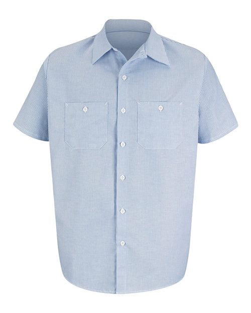 Red Kap Men's Tall Industrial Stripe Work Shirt SL20T