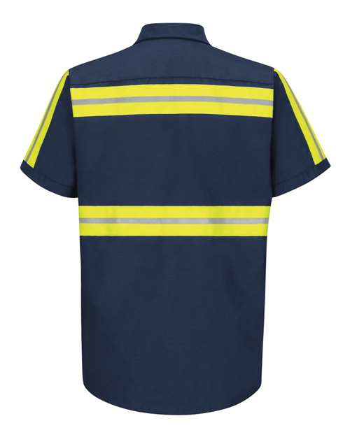 Red Kap Men's Tall Enhanced Visibility Industrial Work Shirt SP24ET