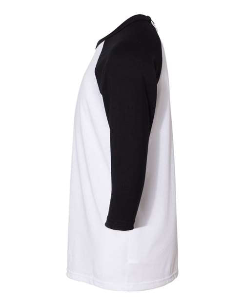 BELLA + CANVAS Youth Three-Quarter Sleeve Baseball Tee 3200Y