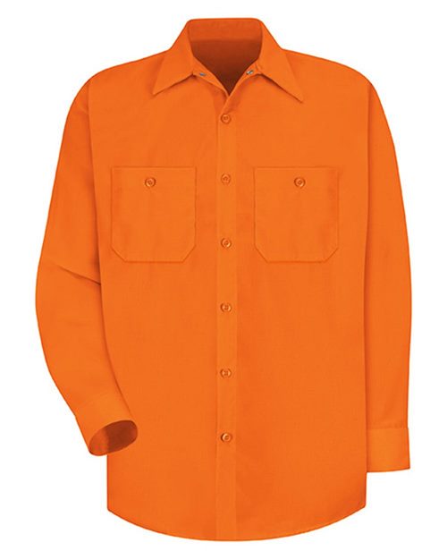Red Kap Men's Tall Enhanced Visibility Long Sleeve Work Shirt SS14T