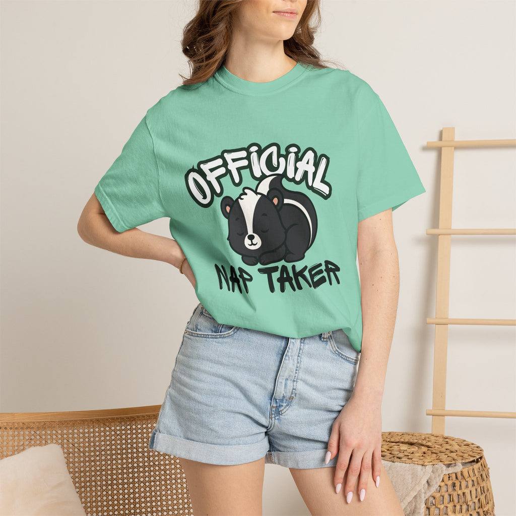 Official Nap Taker T-Shirt | Cute Sleeping Skunk Shirt | Funny Nap Lover Gift