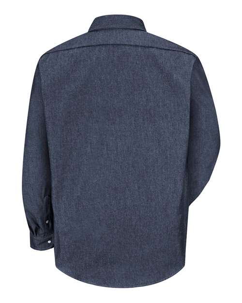Red Kap Men's Tall Deluxe Denim Long Sleeve Shirt SD78T