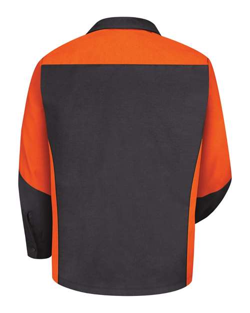 Red Kap Men's Long Sleeve Automotive Crew Shirt SY10