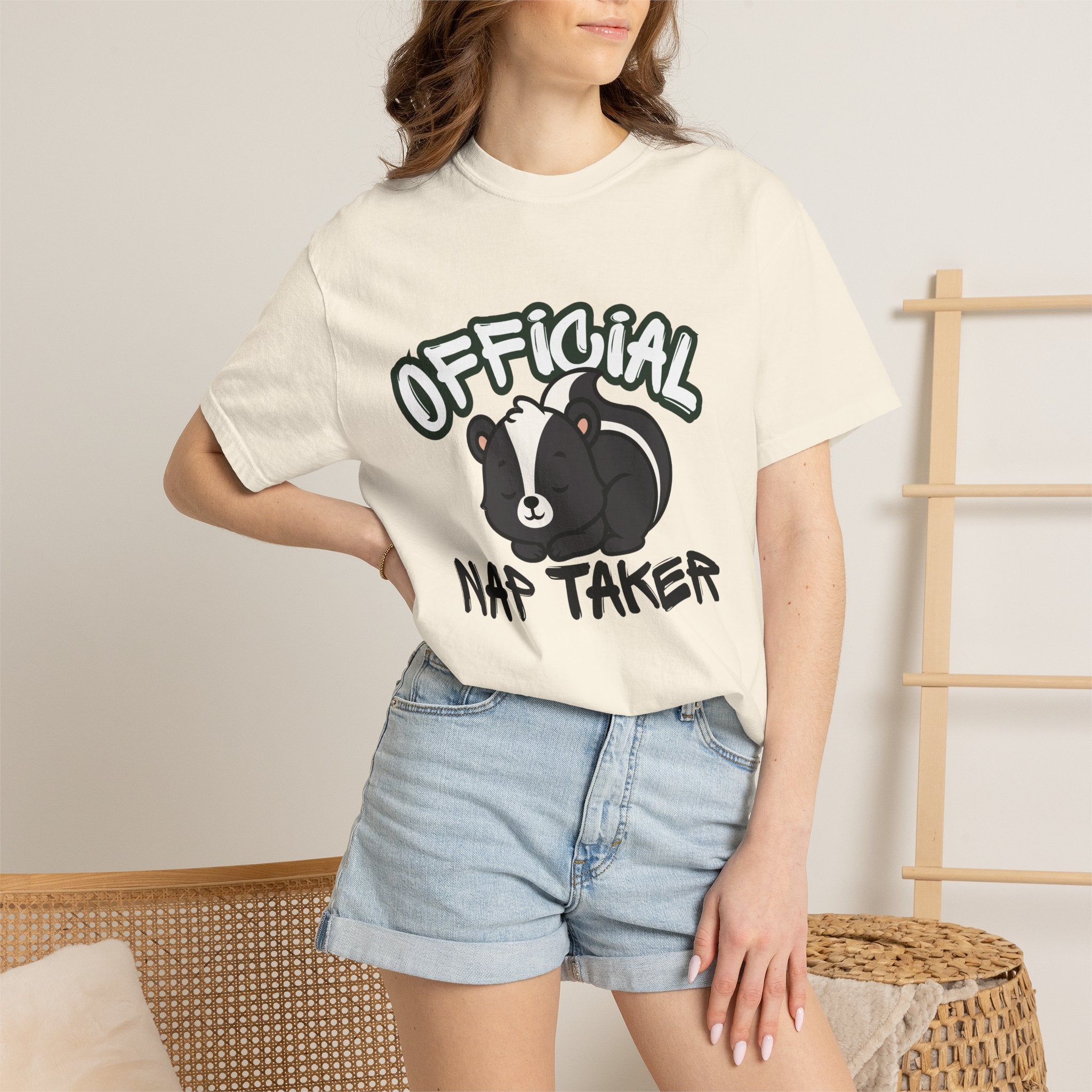 Official Nap Taker T-Shirt | Cute Sleeping Skunk Shirt | Funny Nap Lover Gift