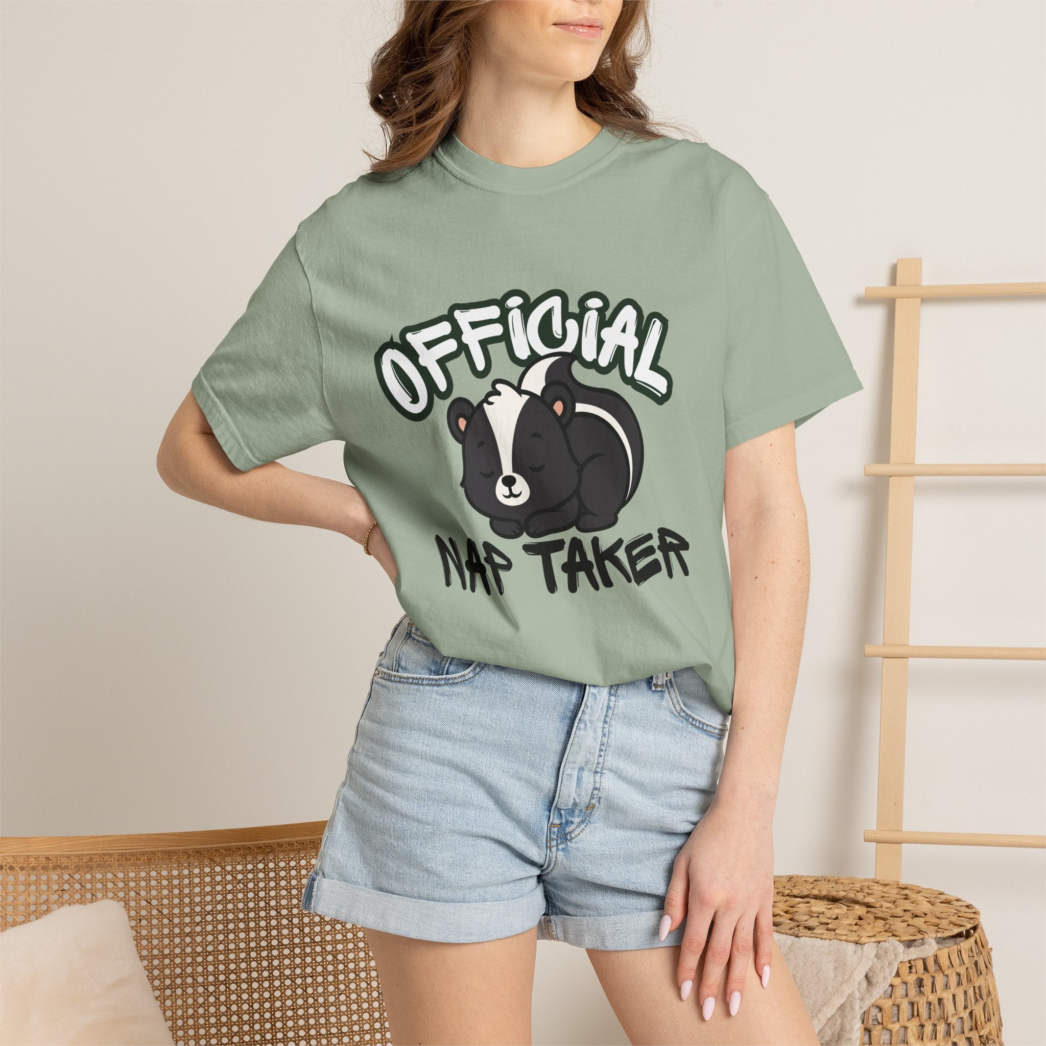Official Nap Taker T-Shirt | Cute Sleeping Skunk Shirt | Funny Nap Lover Gift