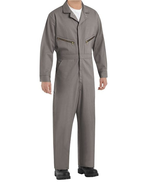 Red Kap Men's Extended Sizes Zip-Front Cotton Coverall CC18EXT