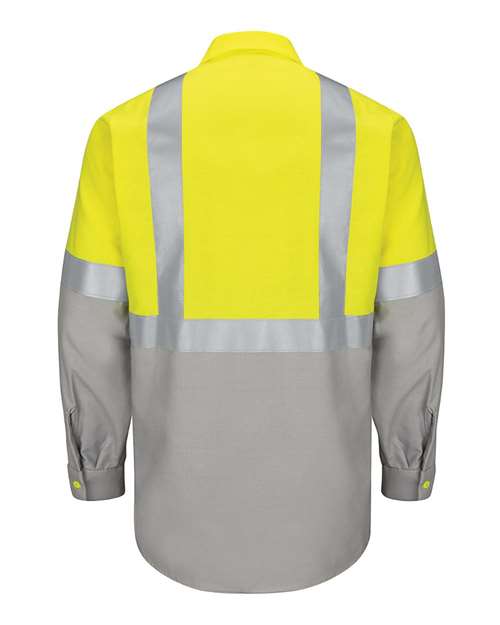 Red Kap Men's Enhanced & Hi-Visibility Long Sleeve Work Shirt SY14