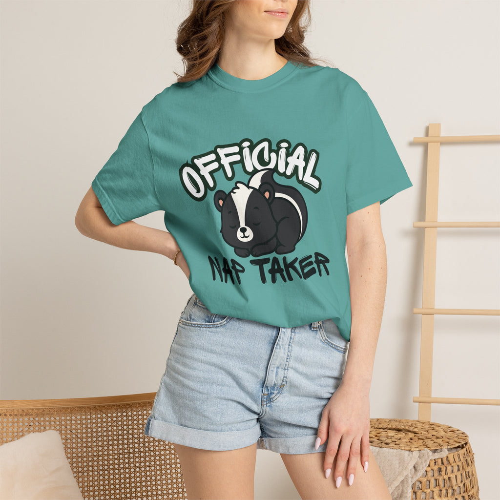 Official Nap Taker T-Shirt | Cute Sleeping Skunk Shirt | Funny Nap Lover Gift