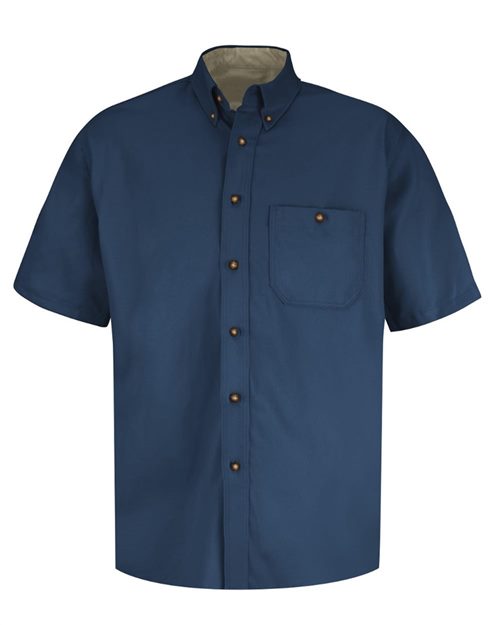 Red Kap Men's Short Sleeve 100% Cotton Dress Shirt SC64