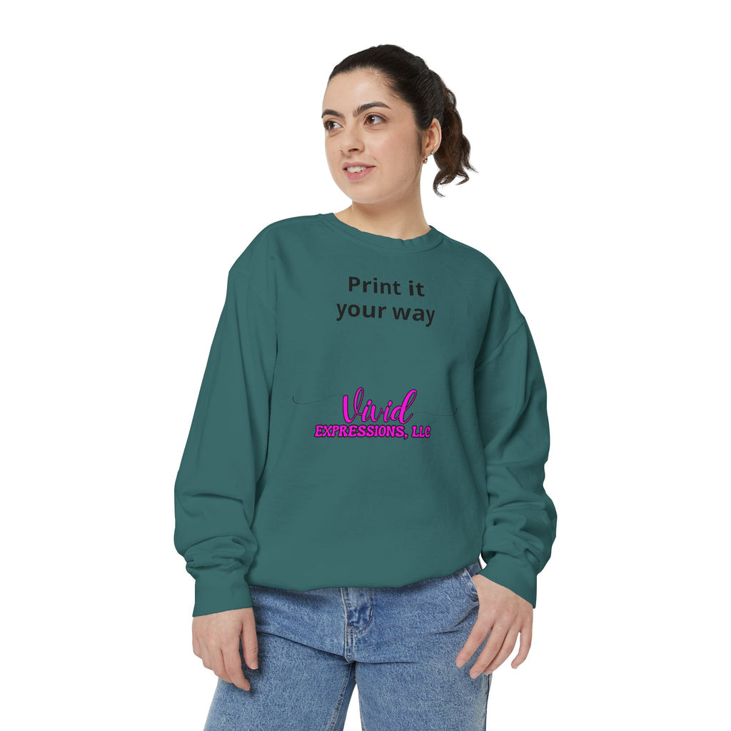 Customizable Sweatshirt "Print It Your Way" — Personalized Crewneck