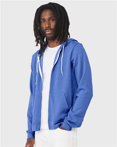 BELLA + CANVAS Unisex Sponge Fleece Full-Zip Hoodie Sweatshirt 3739