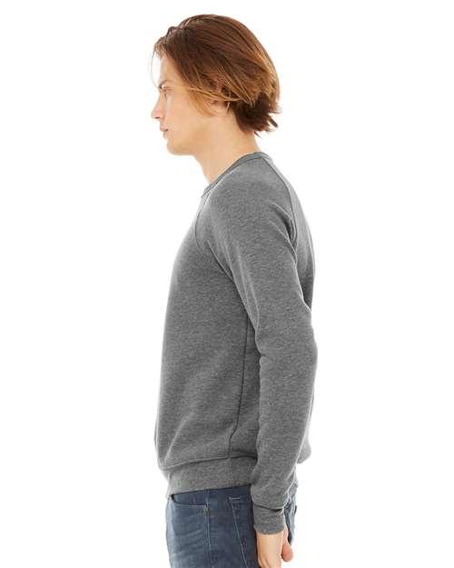 BELLA + CANVAS Unisex Sponge Fleece Raglan Crewneck Sweatshirt 3901