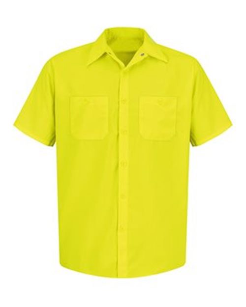 Red Kap Men's Tall Enhanced Visibility Short Sleeve Work Shirt SS24T