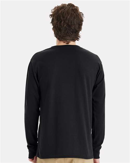 Hanes Unisex Workwear Long Sleeve Pocket T-Shirt W120