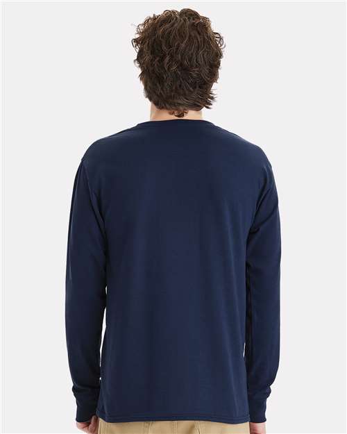 Hanes Unisex Workwear Long Sleeve Pocket T-Shirt W120