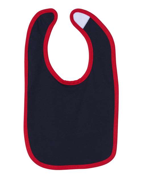 Rabbit Skins Infant Contrast Trim Premium Jersey Bib 1004