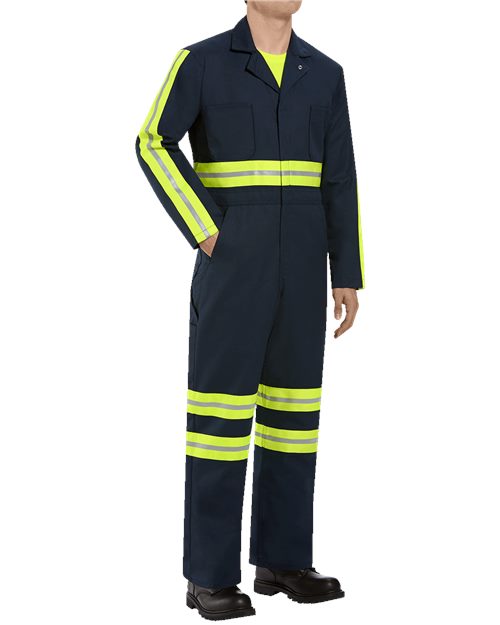 Red Kap Men's Tall Enhanced Visibility Action Back Coverall CT10ENT
