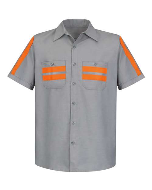 Red Kap Men's Tall Enhanced Visibility Industrial Work Shirt SP24ET