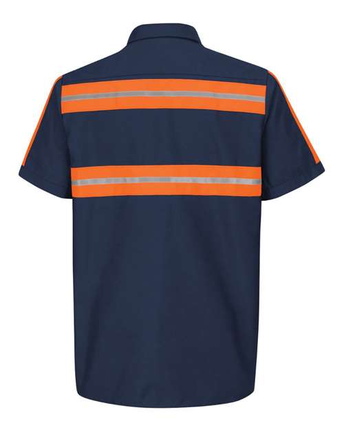 Red Kap Men's Tall Enhanced Visibility Industrial Work Shirt SP24ET