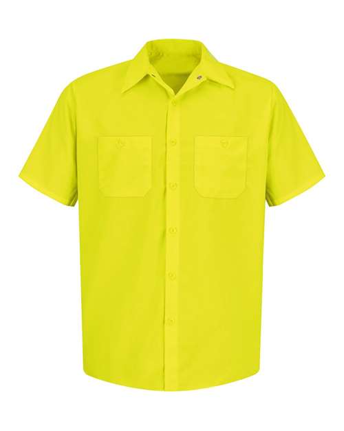 Red Kap Men's Tall Enhanced Visibility Short Sleeve Work Shirt SS24T