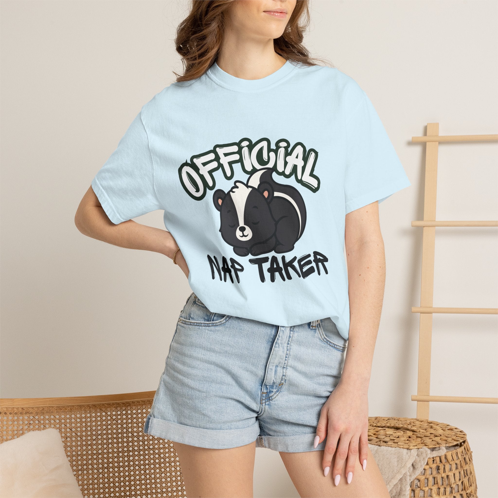 Official Nap Taker T-Shirt | Cute Sleeping Skunk Shirt | Funny Nap Lover Gift