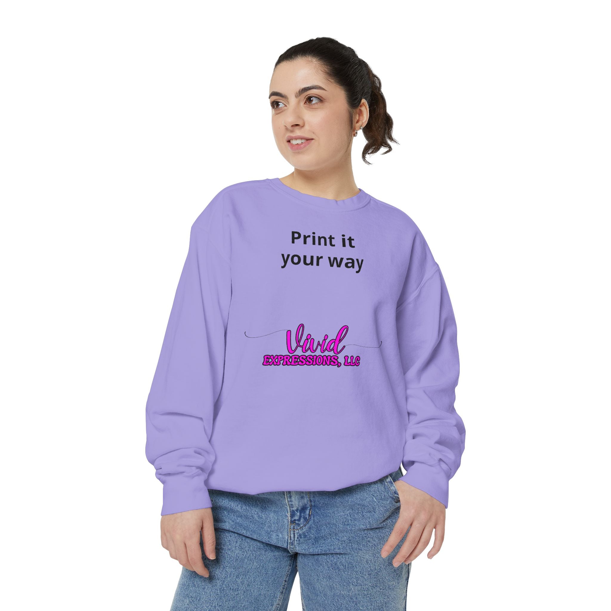 Customizable Sweatshirt "Print It Your Way" — Personalized Crewneck