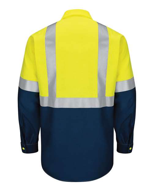 Red Kap Men's Enhanced & Hi-Visibility Long Sleeve Work Shirt SY14