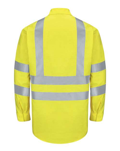 Red Kap Men's Enhanced & Hi-Visibility Long Sleeve Work Shirt SY14