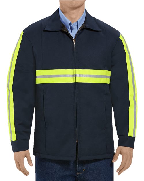 Red Kap Men's Enhanced Visibility Perma-Lined Panel Jacket JT50EN
