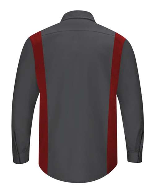 Red Kap Men's Performance Plus Long Sleeve Shirt with OilBlok Technology SY32