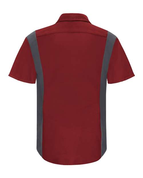 Red Kap Men's Performance Plus Short Sleeve Shirt With Oilblok Technology SY42
