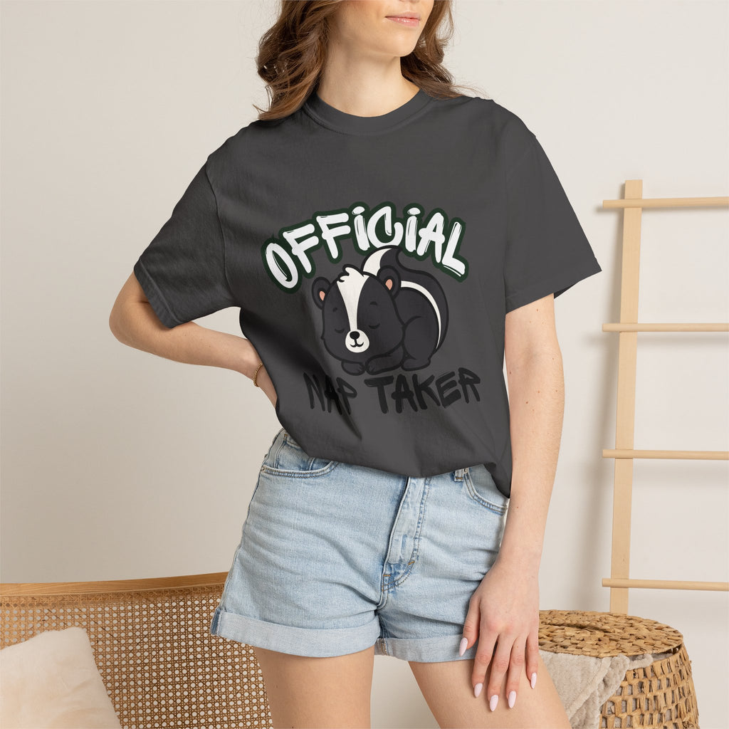 Official Nap Taker T-Shirt | Cute Sleeping Skunk Shirt | Funny Nap Lover Gift