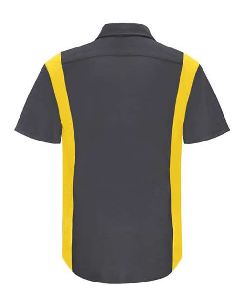 Red Kap Men's Tall Performance Plus Short Sleeve Shirt with Oilblok Technology SY42T