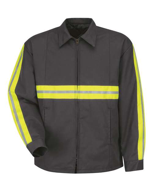 Red Kap Men's Enhanced Visibility Perma-Lined Panel Jacket JT50EN