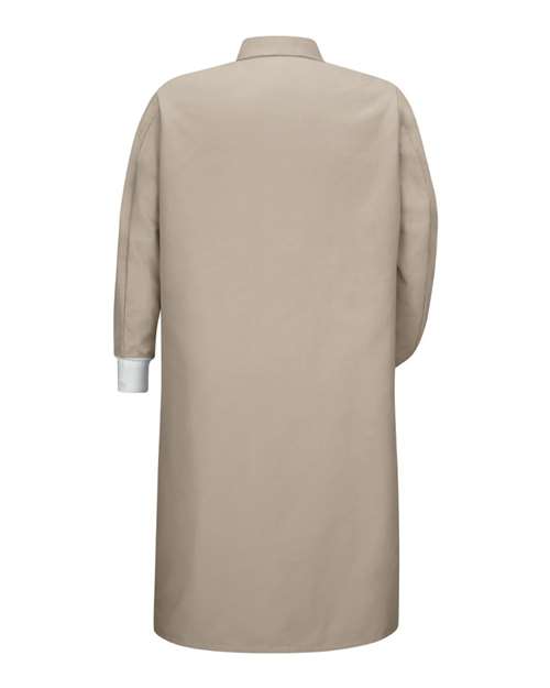 Red Kap Unisex Gripper-Front Pocketless Butcher Coat With Knit Cuffs KS60