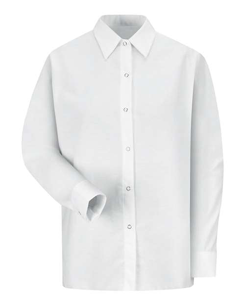 Red Kap Women's Long Sleeve Specialized Pocketless Poplin Work Shirt SP15