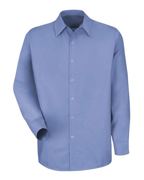 Red Kap Men's Tall Specialized Pocketless Poplin Long Sleeve Work Shirt SP16T
