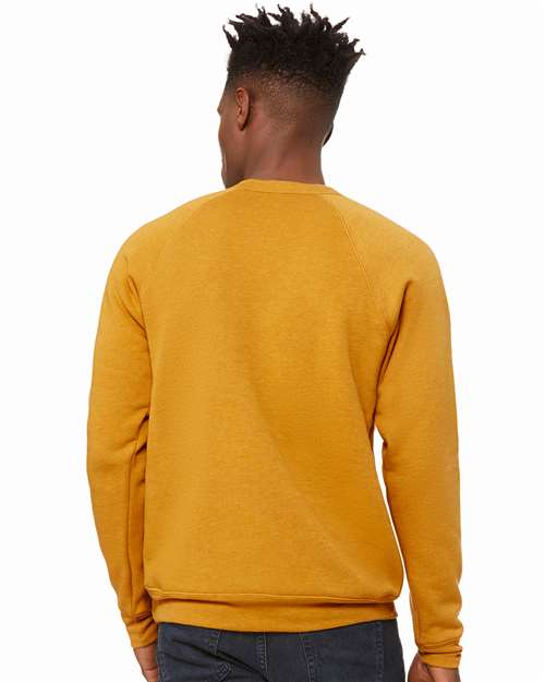BELLA + CANVAS Unisex Sponge Fleece Raglan Crewneck Sweatshirt 3901
