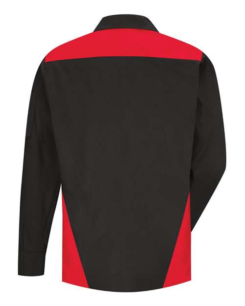 Red Kap Men's Long Sleeve Tri-Color Shop Shirt SY18