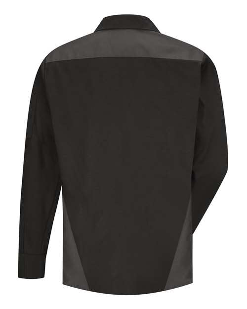 Red Kap Men's Tall Long Sleeve Tri-Color Shop Shirt SY18T
