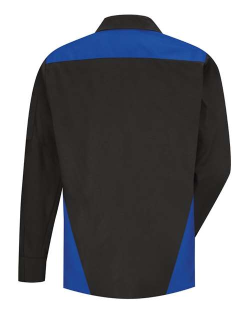 Red Kap Men's Tall Long Sleeve Tri-Color Shop Shirt SY18T