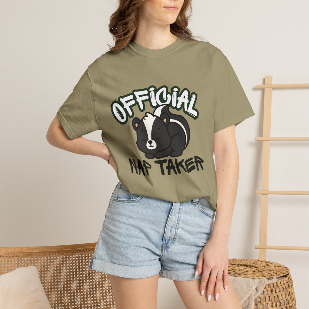 Official Nap Taker T-Shirt | Cute Sleeping Skunk Shirt | Funny Nap Lover Gift