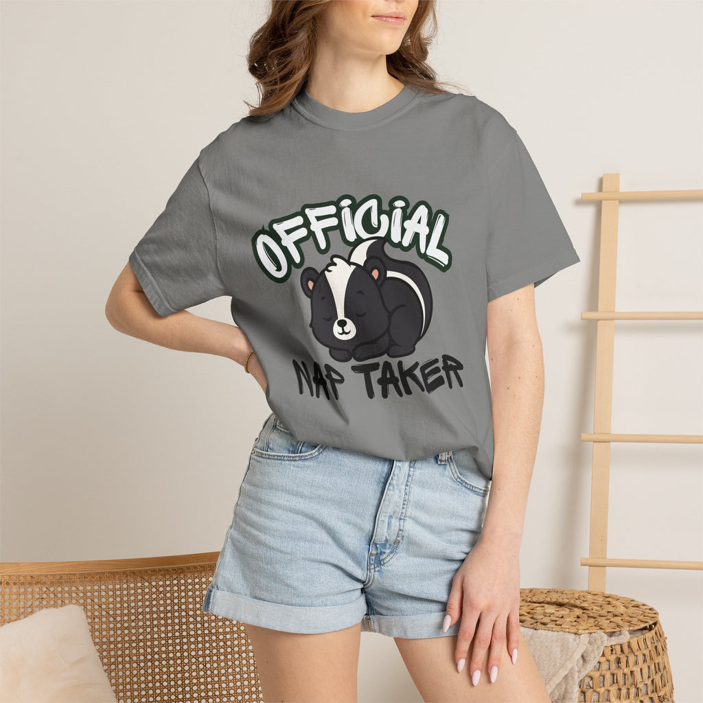 Official Nap Taker T-Shirt | Cute Sleeping Skunk Shirt | Funny Nap Lover Gift