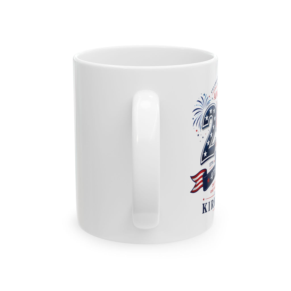 4th of July Ceramic Mug - Patriotic USA Fireworks Coffee Cup