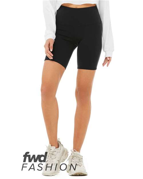 BELLA + CANVAS Women's FWD Fashion High Waist Biker Shorts 0814
