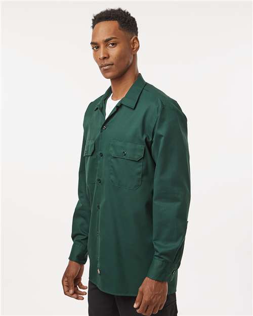 Dickies Men's Tall Long Sleeve Work Shirt 5574T