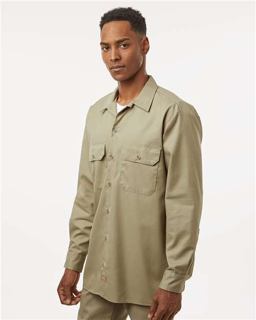 Dickies Men's Tall Long Sleeve Work Shirt 5574T
