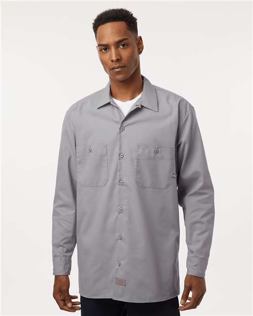 Dickies Men's Tall Industrial Long Sleeve Work Shirt L535T