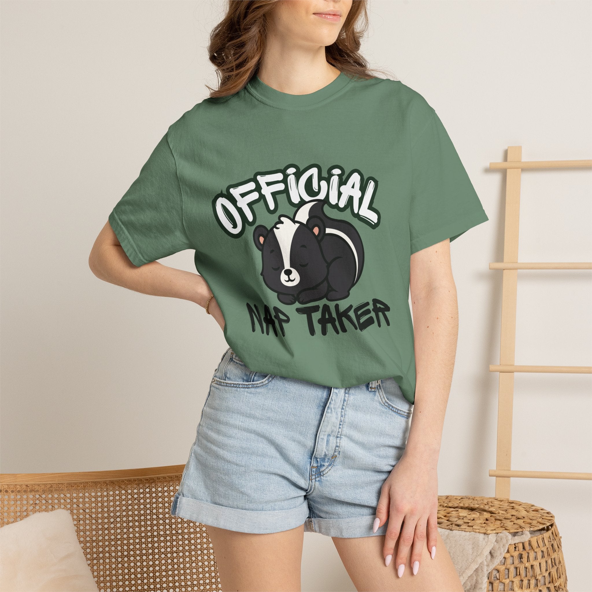 Official Nap Taker T-Shirt | Cute Sleeping Skunk Shirt | Funny Nap Lover Gift