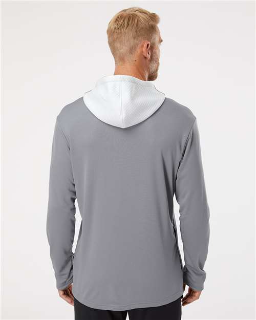 Adidas Men's Textured Mixed Media Midweight Hooded Sweatshirt A530